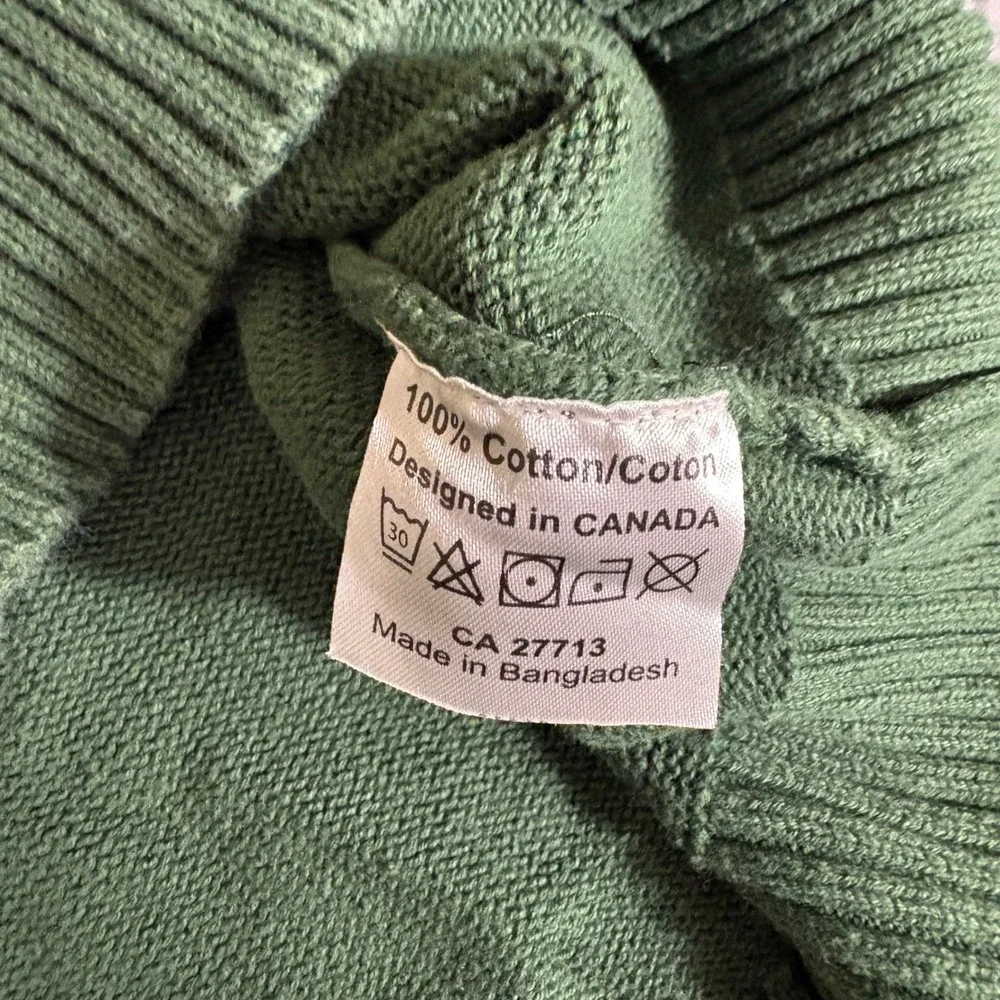 Bruzer Colorado State University CSU Rams Quarter Zip Cotton Sweater Green Men L